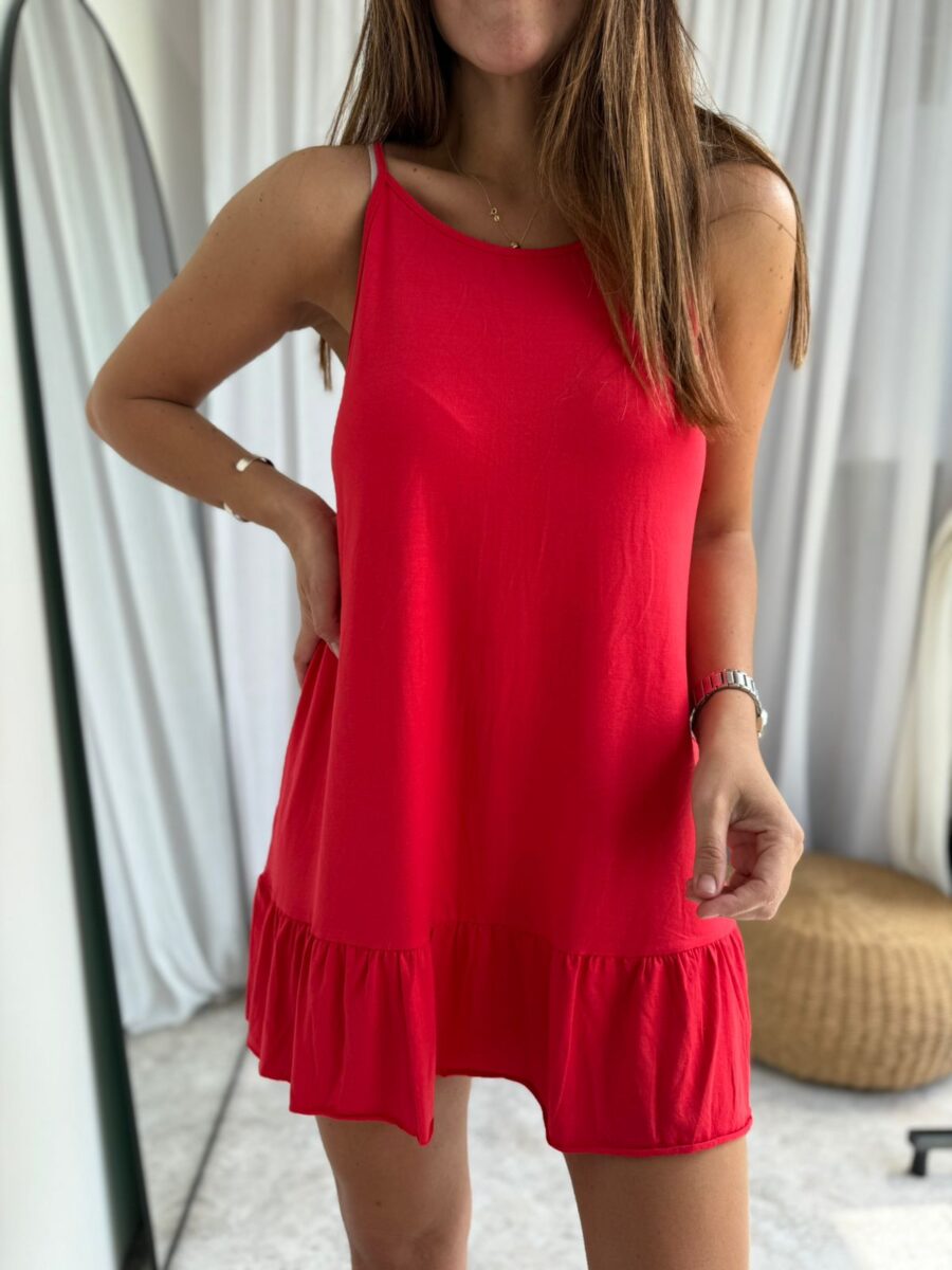 VESTIDO BRETEL CON VOLADO